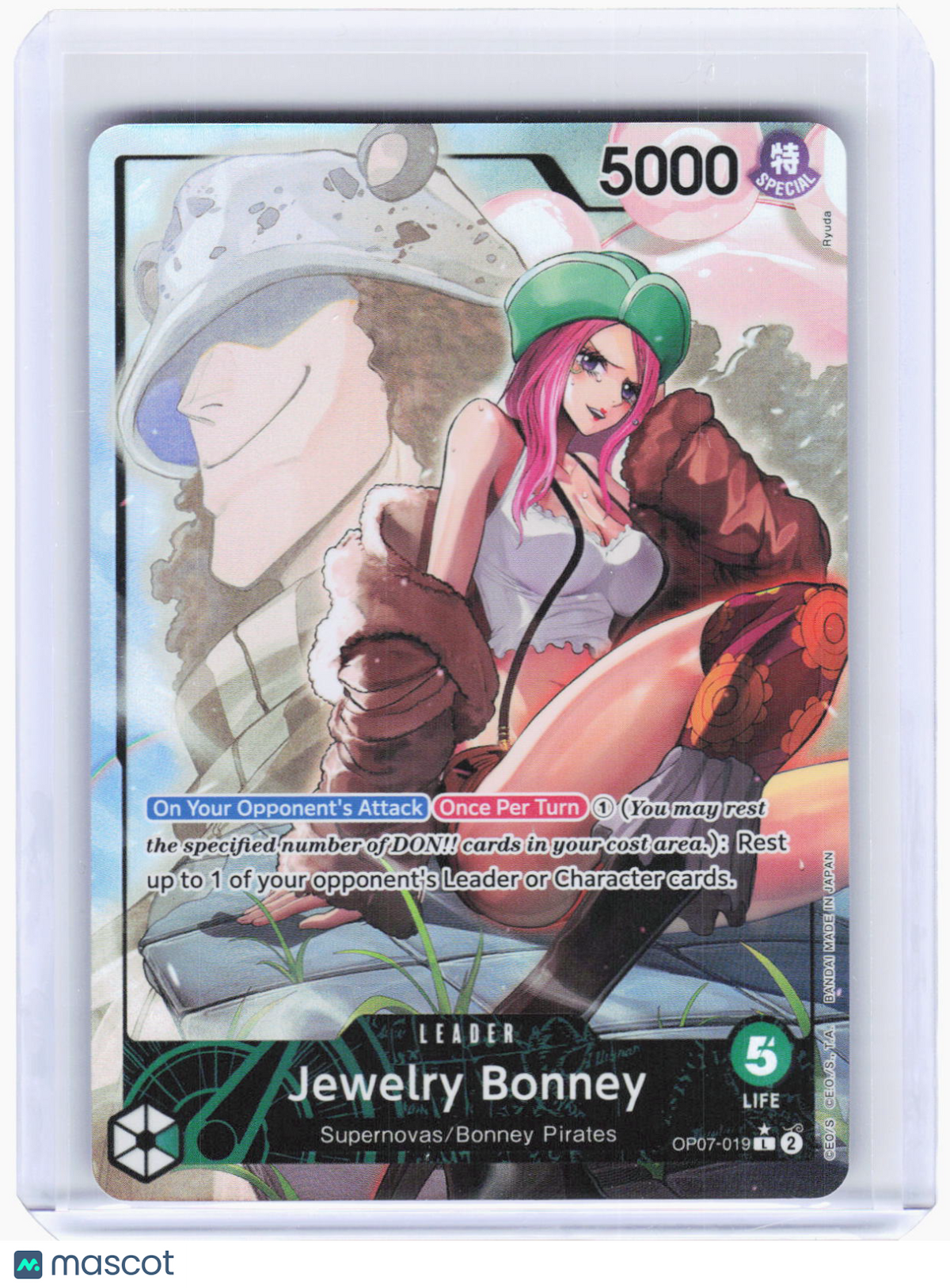 2024 One Piece Card Game—Jewelry Bonney #OP07-019 500 Years in the Future—Leader Foil