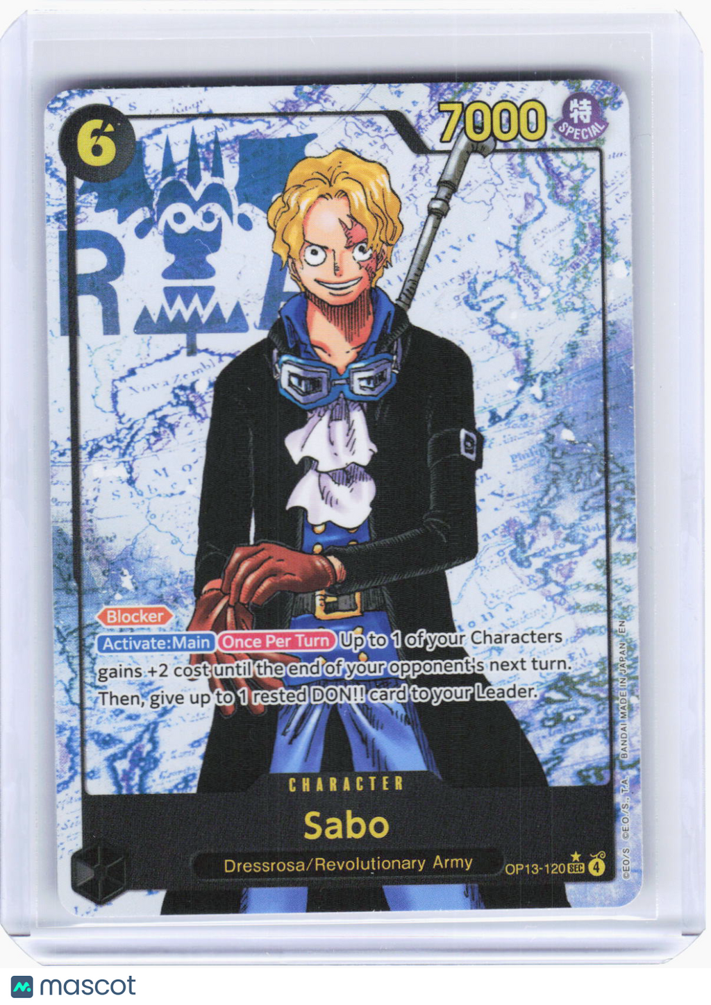 2023 One Piece CCG—Sabo #OP13-120 Carrying On His Will—Secret Rare Foil