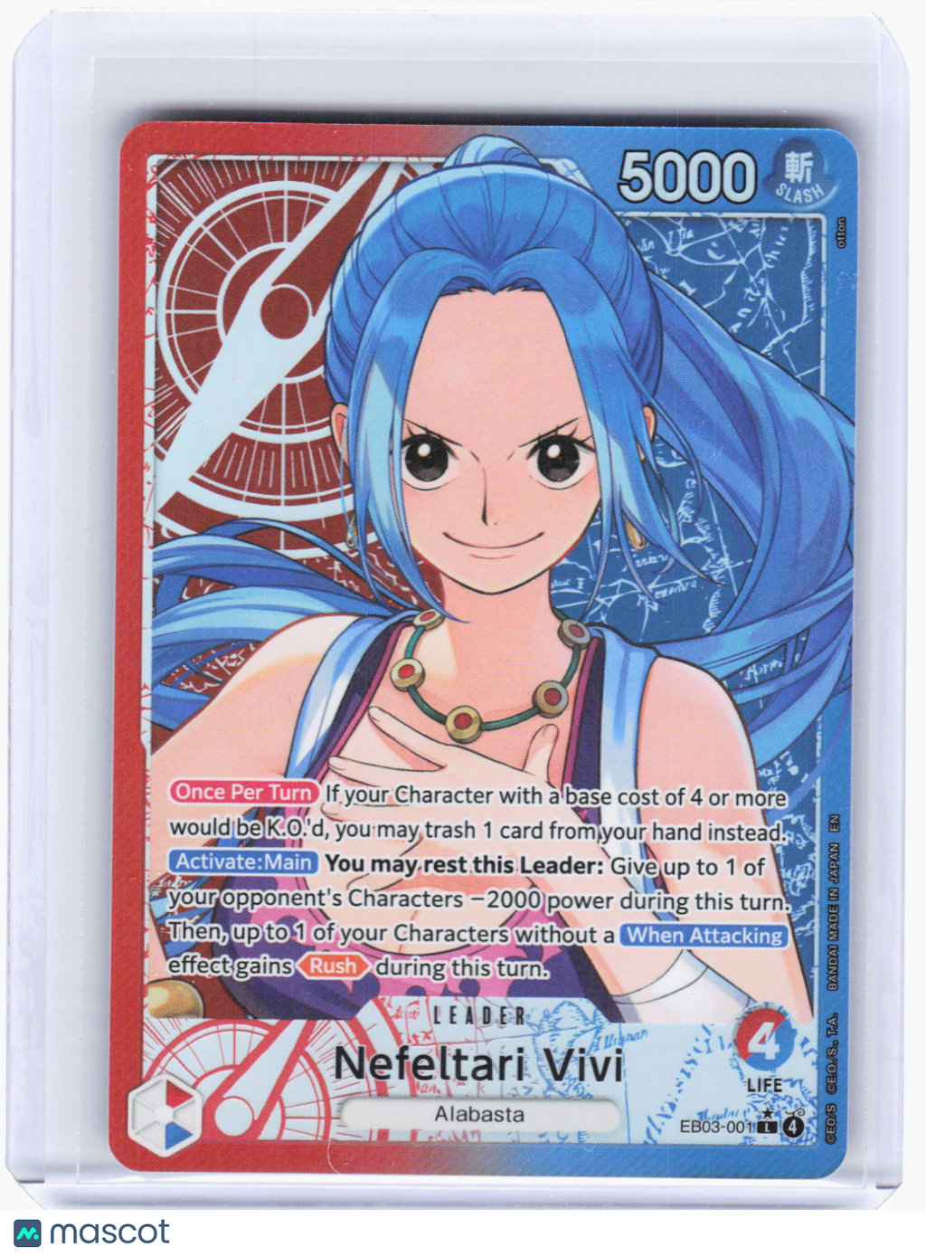 2024 One Piece CCG—Nefeltari Vivi #EB03-001 EB03—Leader Foil