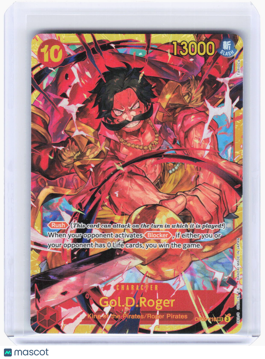 2024 One Piece CCG—Gol.D.Roger #OP09-118 Emperors in the New World—Secret Rare Foil