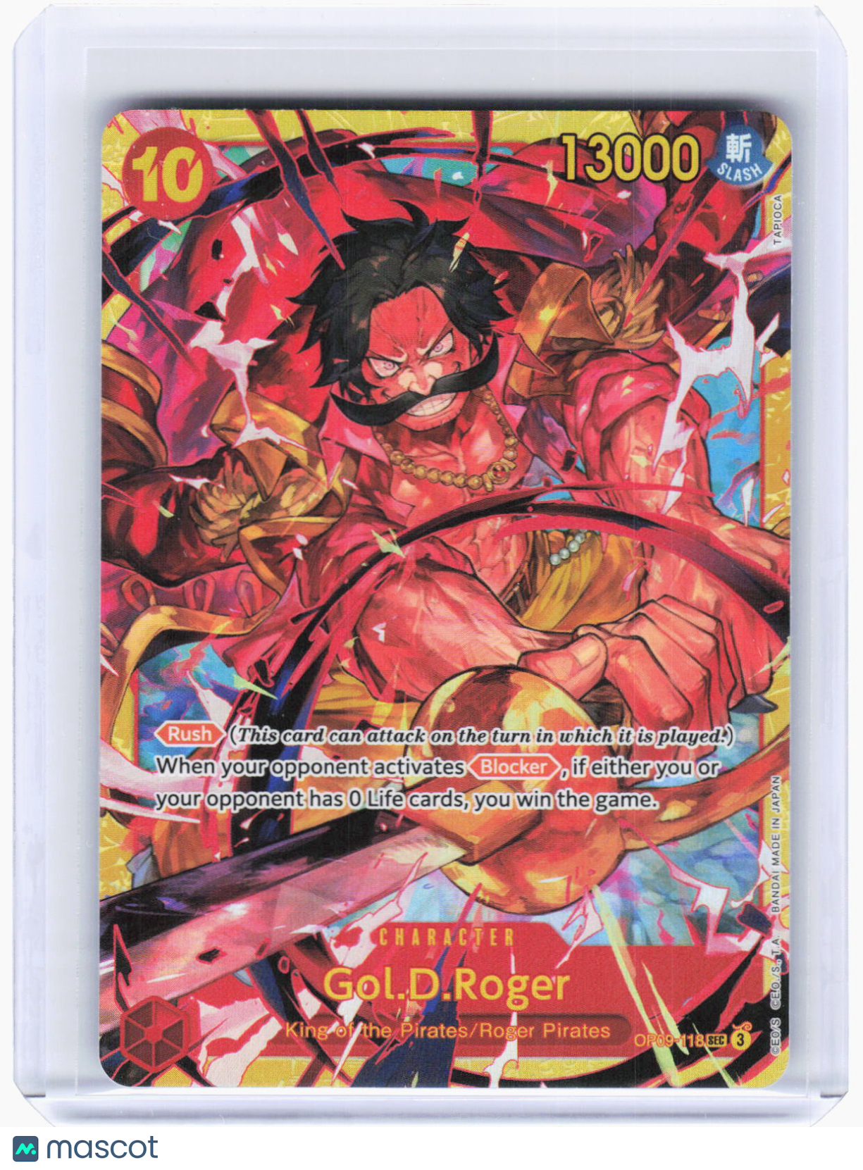 2024 One Piece CCG—Gol.D.Roger #OP09-118 Emperors in the New World—Secret Rare Foil