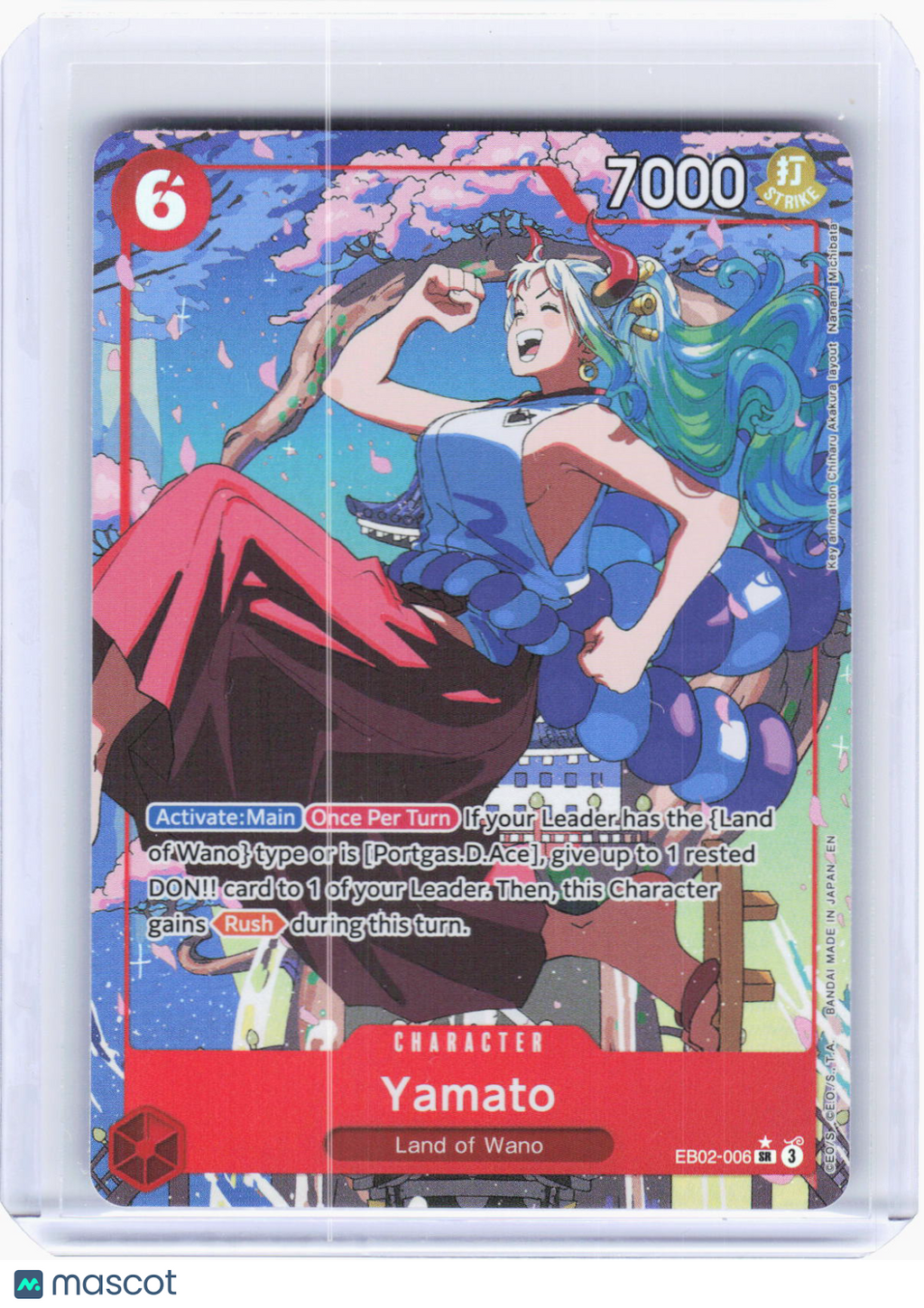 2024 One Piece Card Game—Yamato #EB02-006 EB02—Super Rare Foil Alternative Art