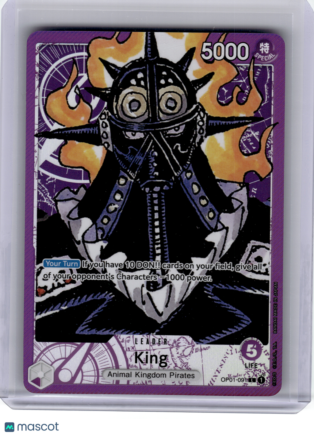 2022 One Piece—King (Parallel) #OP01-091 Romance Dawn—Leader Foil