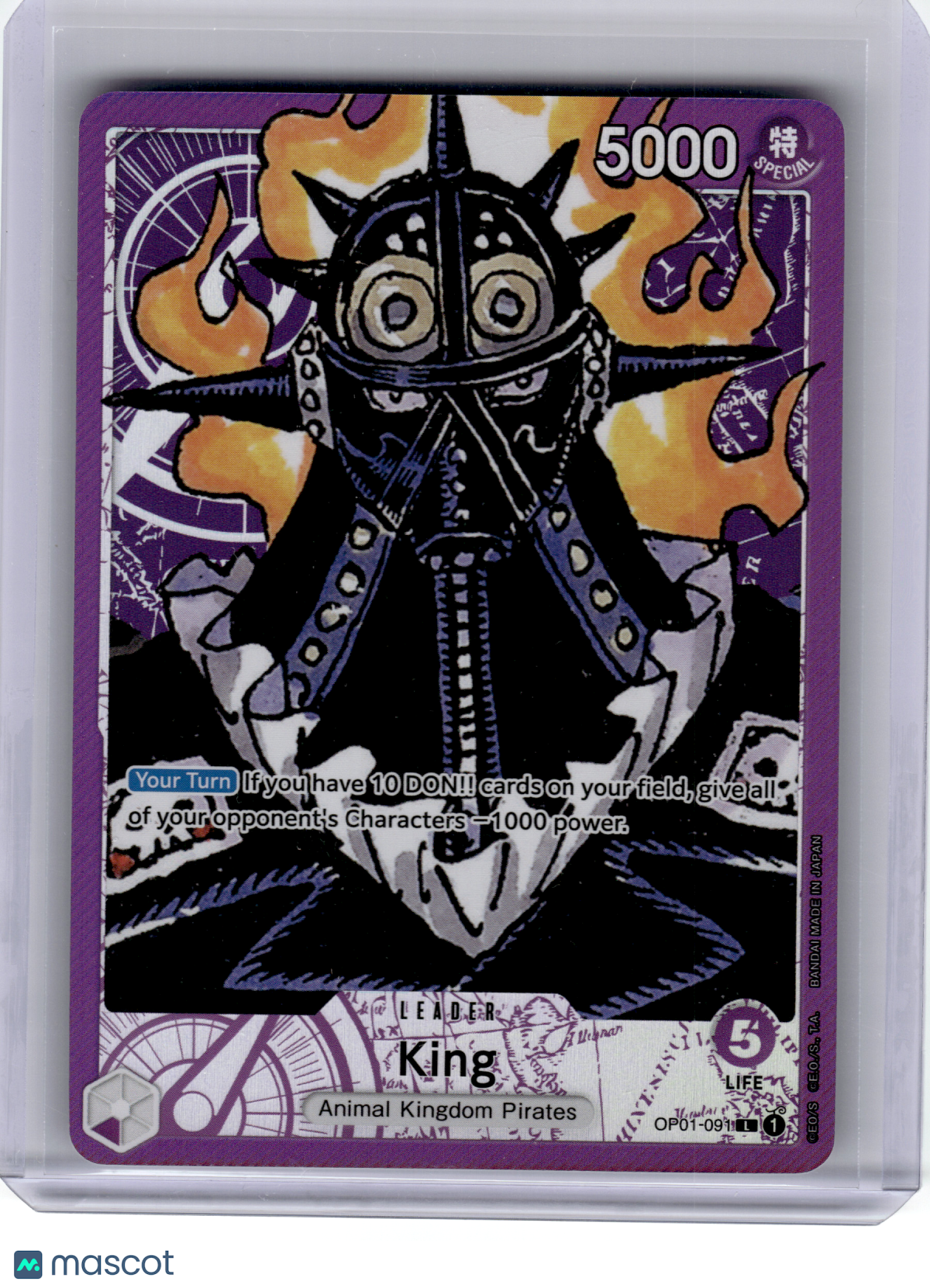 2022 One Piece—King (Parallel) #OP01-091 Romance Dawn—Leader Foil