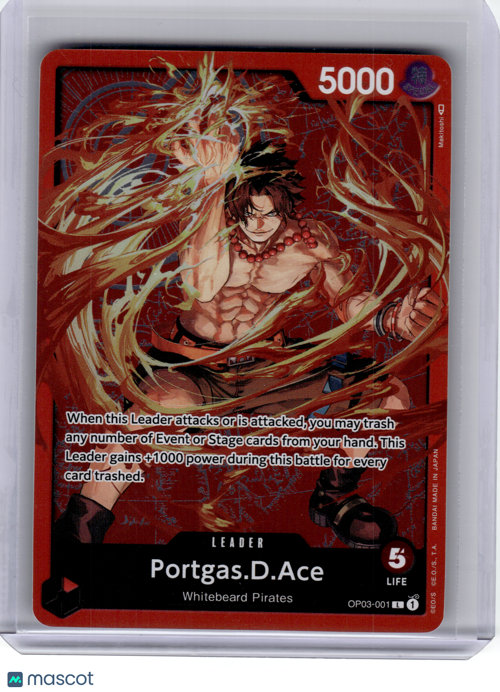 2023 One Piece—Portgas.D.Ace #OP03-001 Special Goods Set—Leader Foil