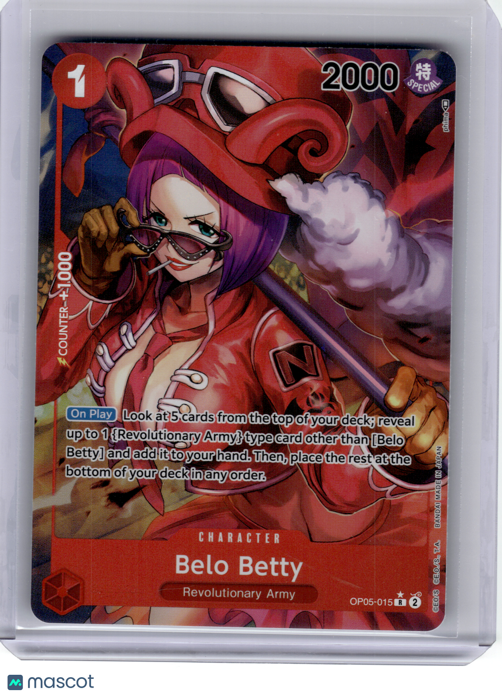 2023 One Piece—Belo Betty(Alt Art) #OP05-015 Awakening of the New Era—Rare Foil