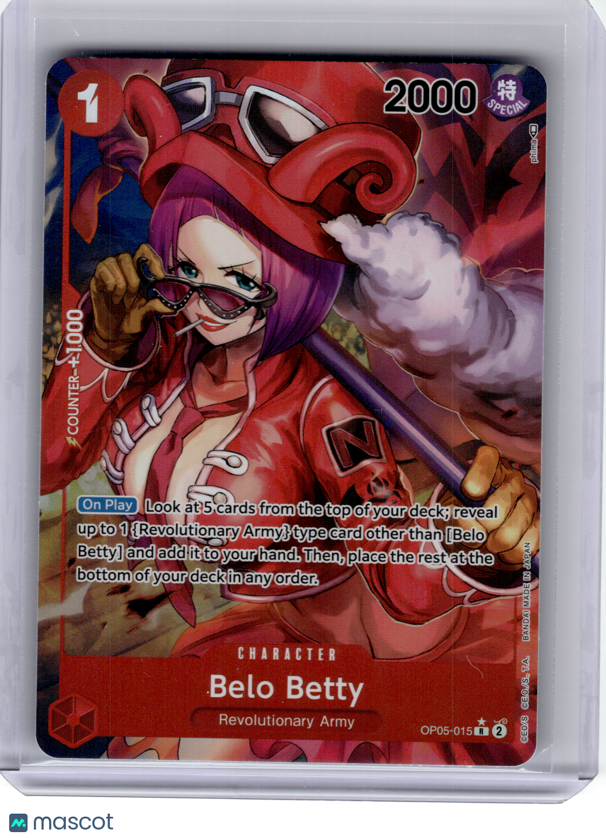2023 One Piece—Belo Betty(Alt Art) #OP05-015 Awakening of the New Era—Rare Foil