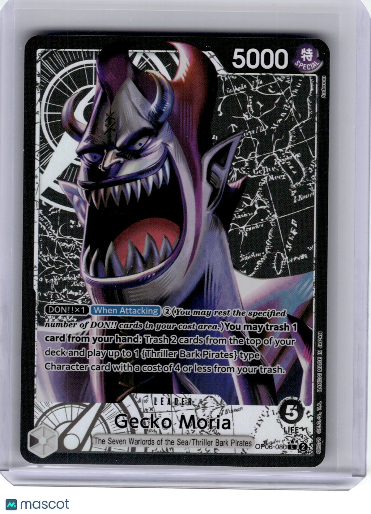 2024 One Piece—Gecko Moria(Alt Art) #OP06-080 Wings of the Captain—Leader Foil