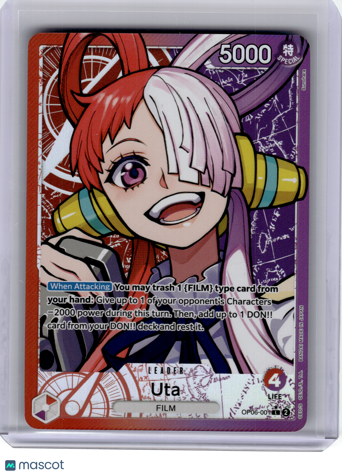 2024 One Piece—Uta(Alt Art) #OP06-001 Wings of the Captain—Leader Foil