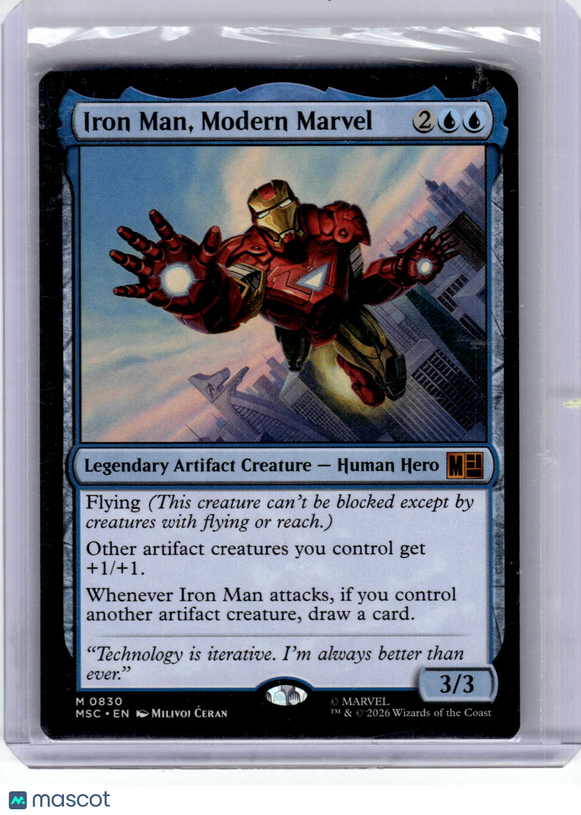2025 MagicTG—Iron Man, Modern Marvel #830 Commander: Marvel Super Heroes—Mythic