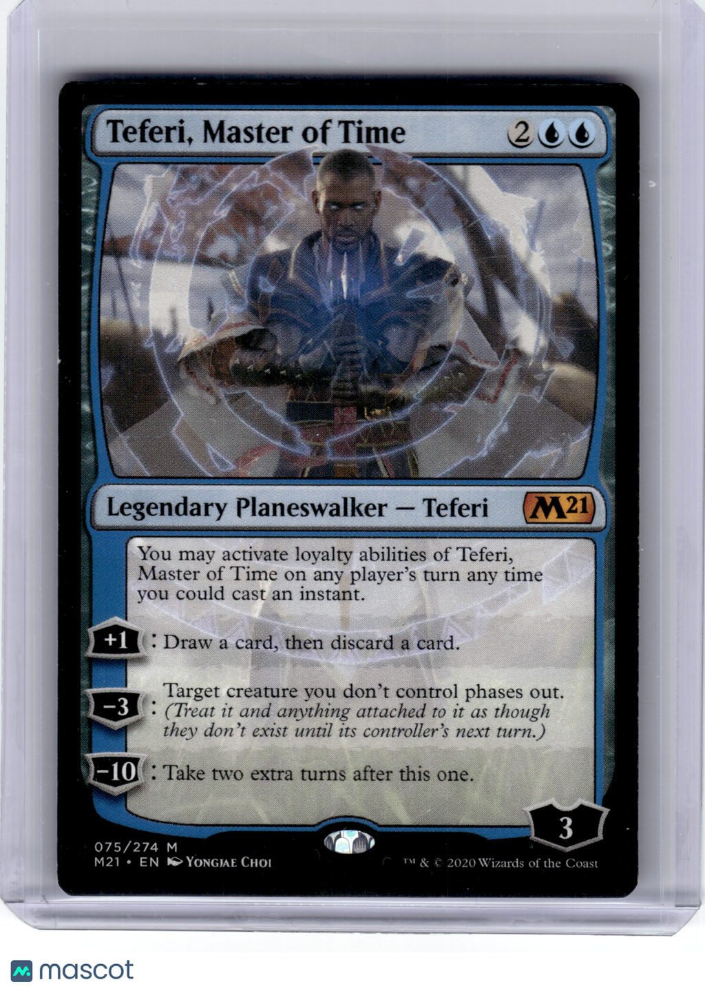 2020 MagicTG—Teferi, Master of Time #75/274 Core Set 2021—Mythic Non-Foil