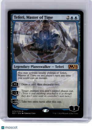 2020 MagicTG—Teferi, Master of Time #75/274 Core Set 2021—Mythic Non-Foil