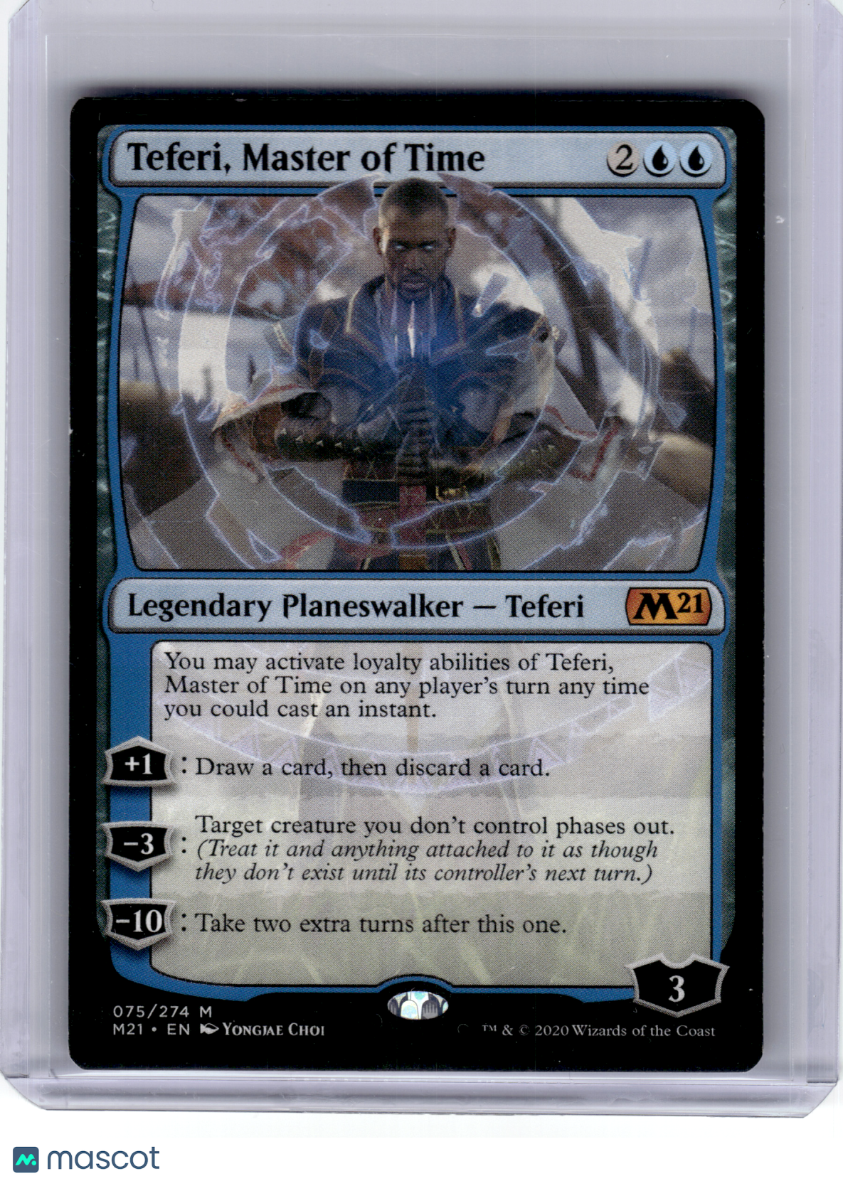 2020 MagicTG—Teferi, Master of Time #75/274 Core Set 2021—Mythic Non-Foil