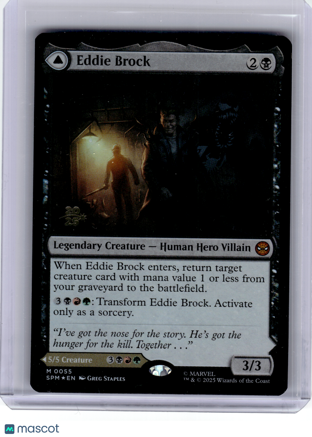 2025 Magic: The Gathering—Eddie Brock #55 Prerelease Cards—Mythic Foil