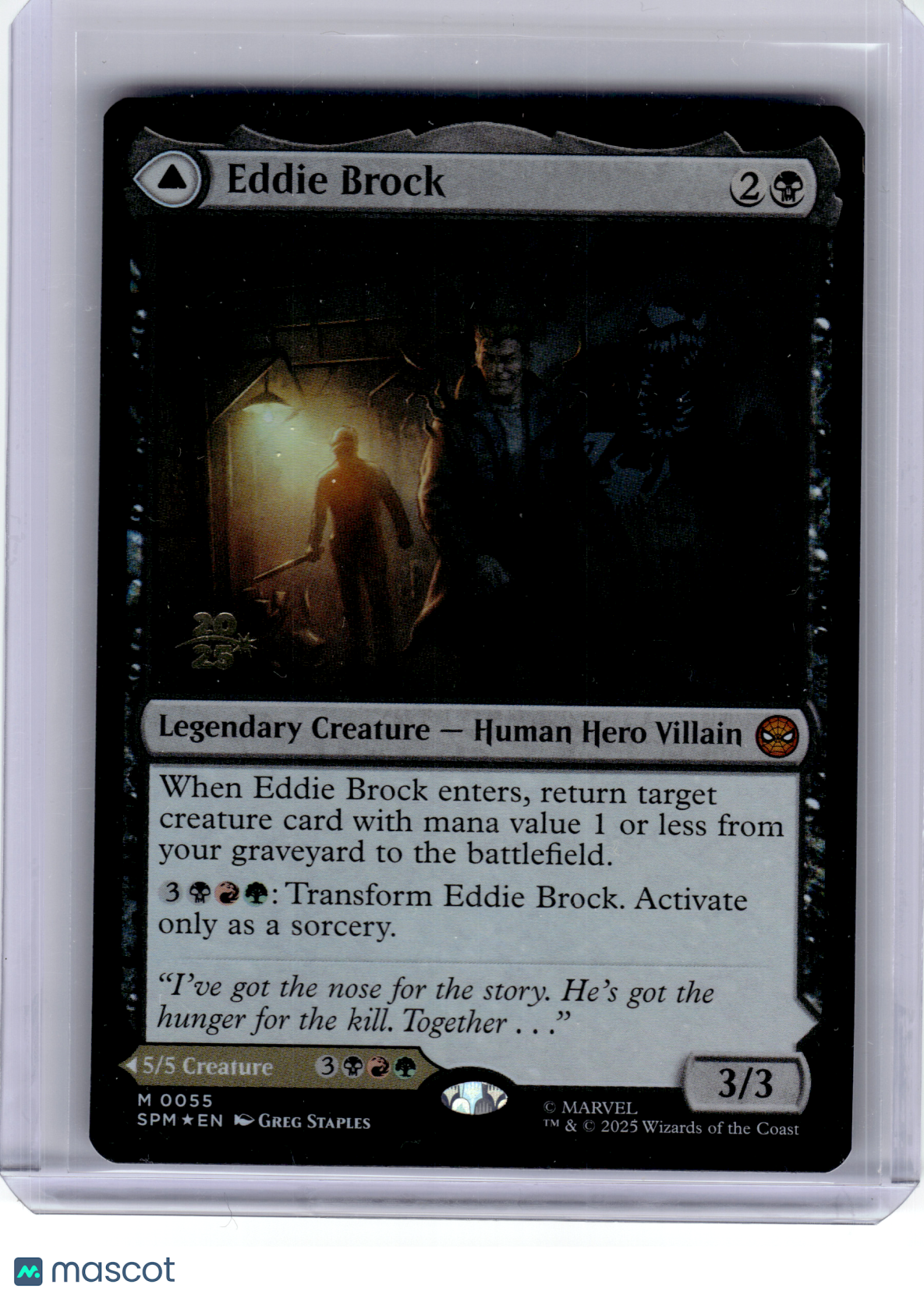 2025 Magic: The Gathering—Eddie Brock #55 Prerelease Cards—Mythic Foil