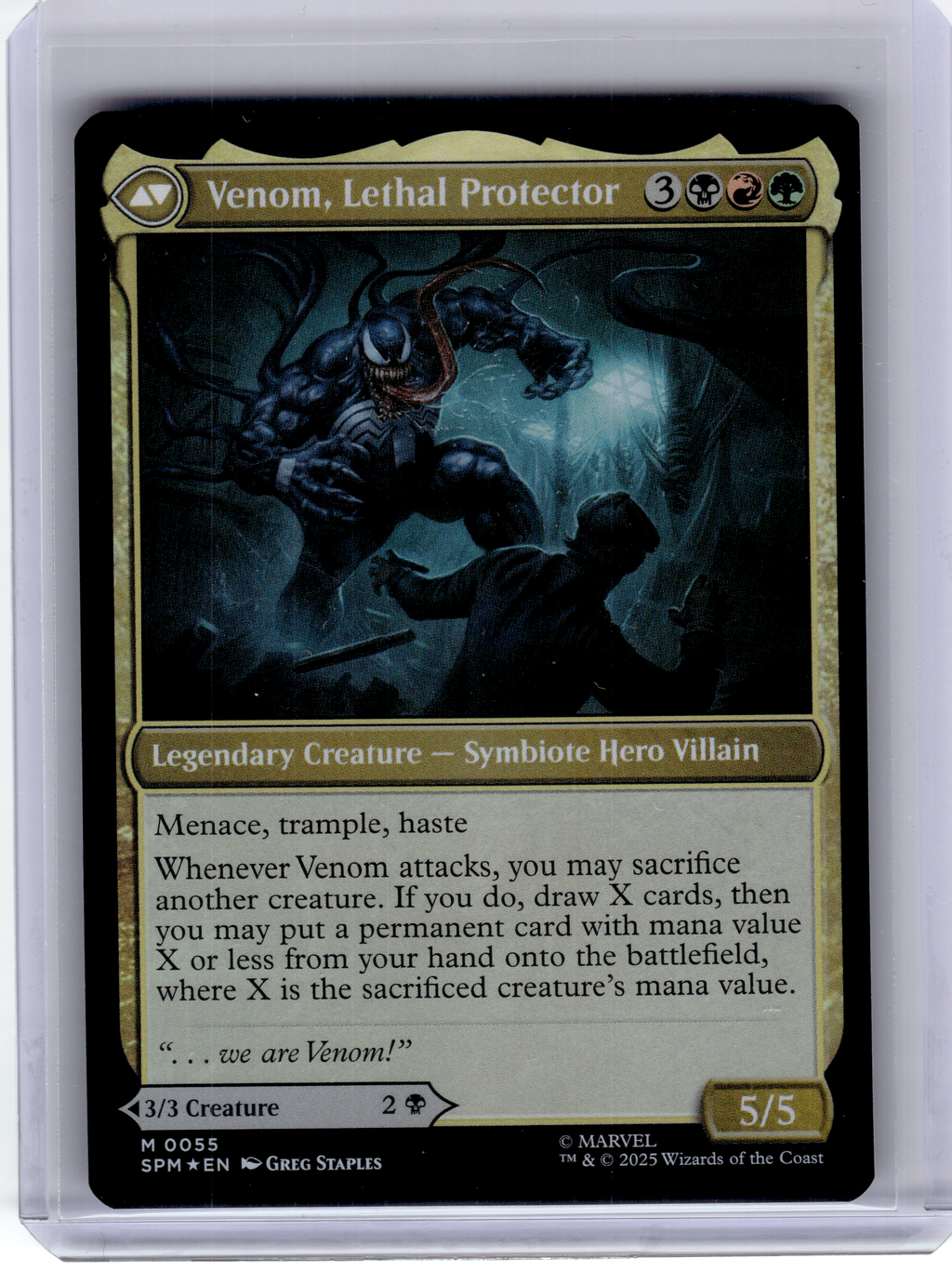 2025 Magic: The Gathering—Eddie Brock #55 Prerelease Cards—Mythic Foil