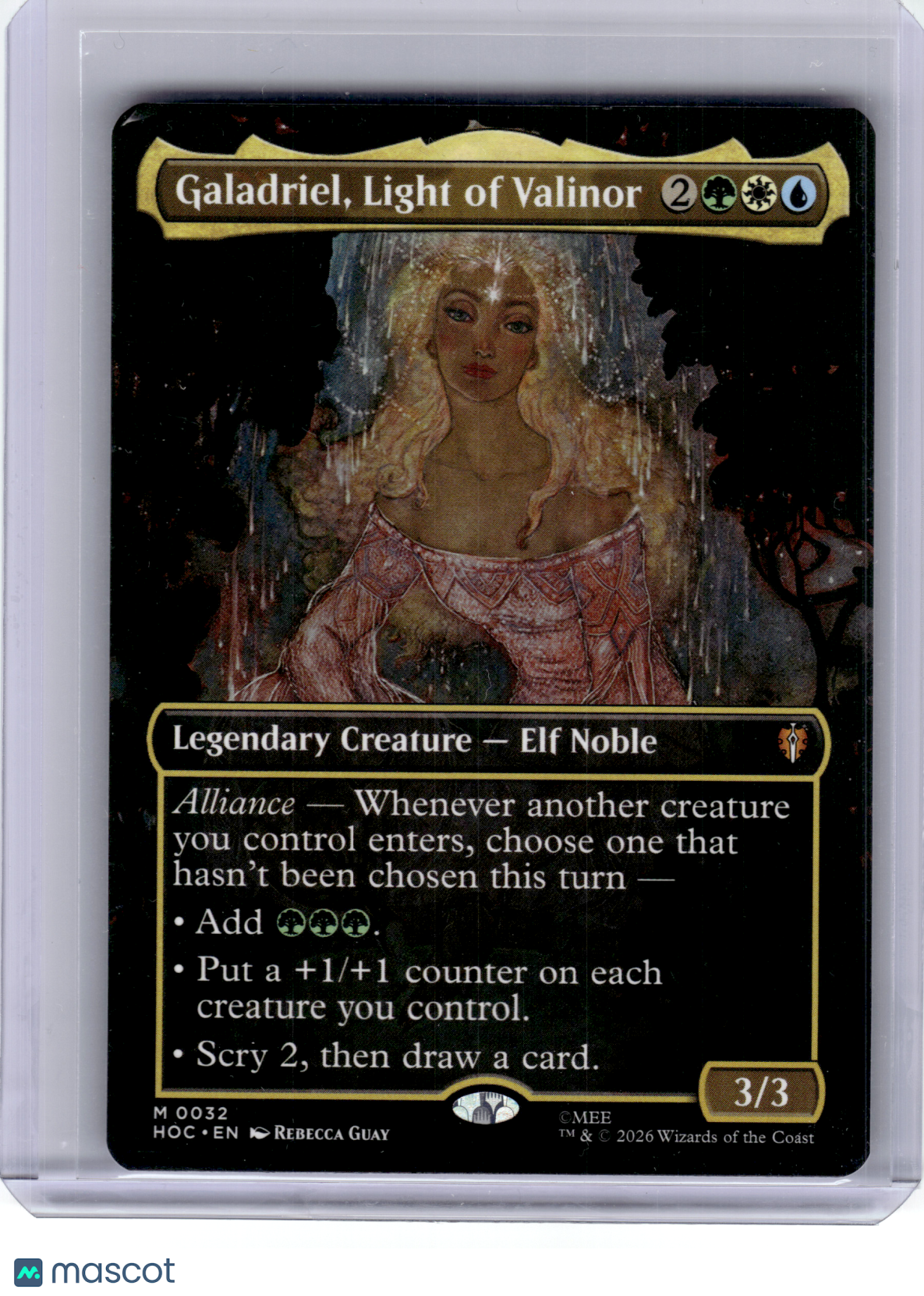 2023 MagicTG—Galadriel, Light of Valinor (Boarderless) #32 HOC—Mythic Non-Foil