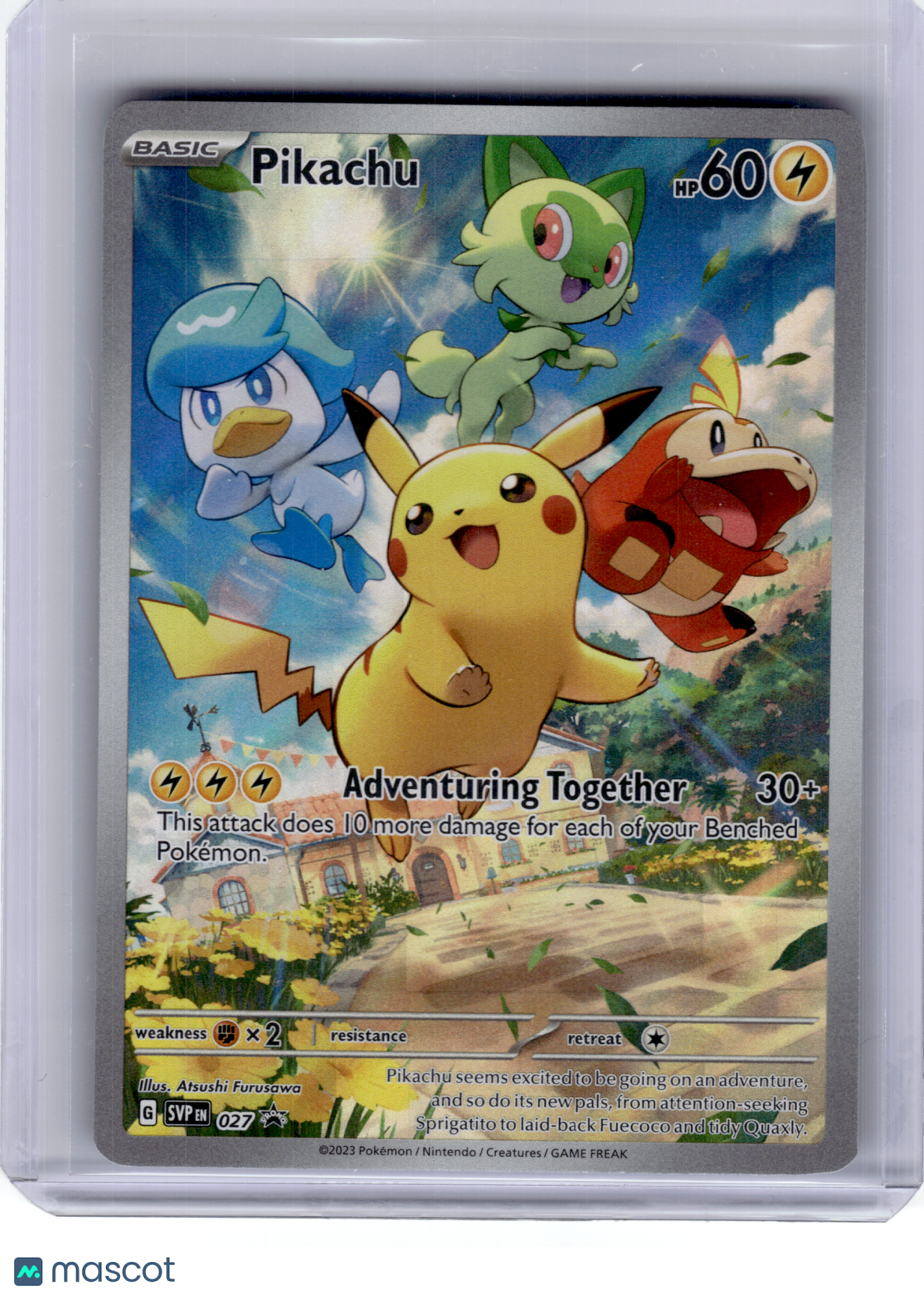 2023 Pokemon—Pikachu 027 Scarlet & Violet—Black Star Promo Holo [Lightly Played]