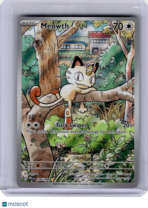 2025 Pokemon—Meowth #106 Phantasmal Flames—Illustration Rare Holo