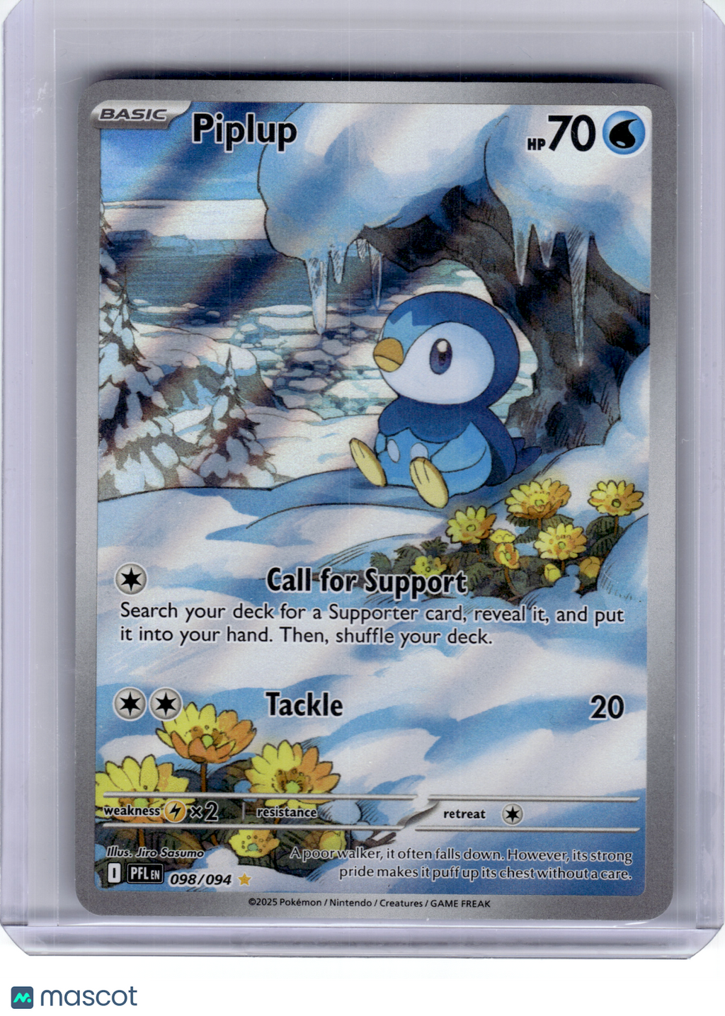 2025 Pokemon—Piplup #98 Phantasmal Flames—Illustration Rare Holo