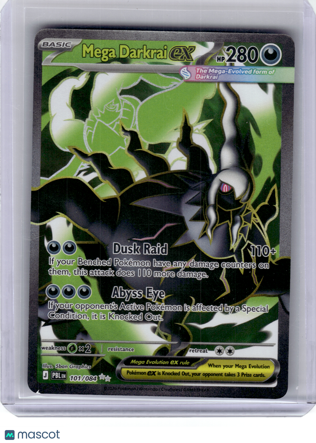 2026 Pokemon—Mega Darkrai ex #101 Pitch Black—Ultra Rare Holo