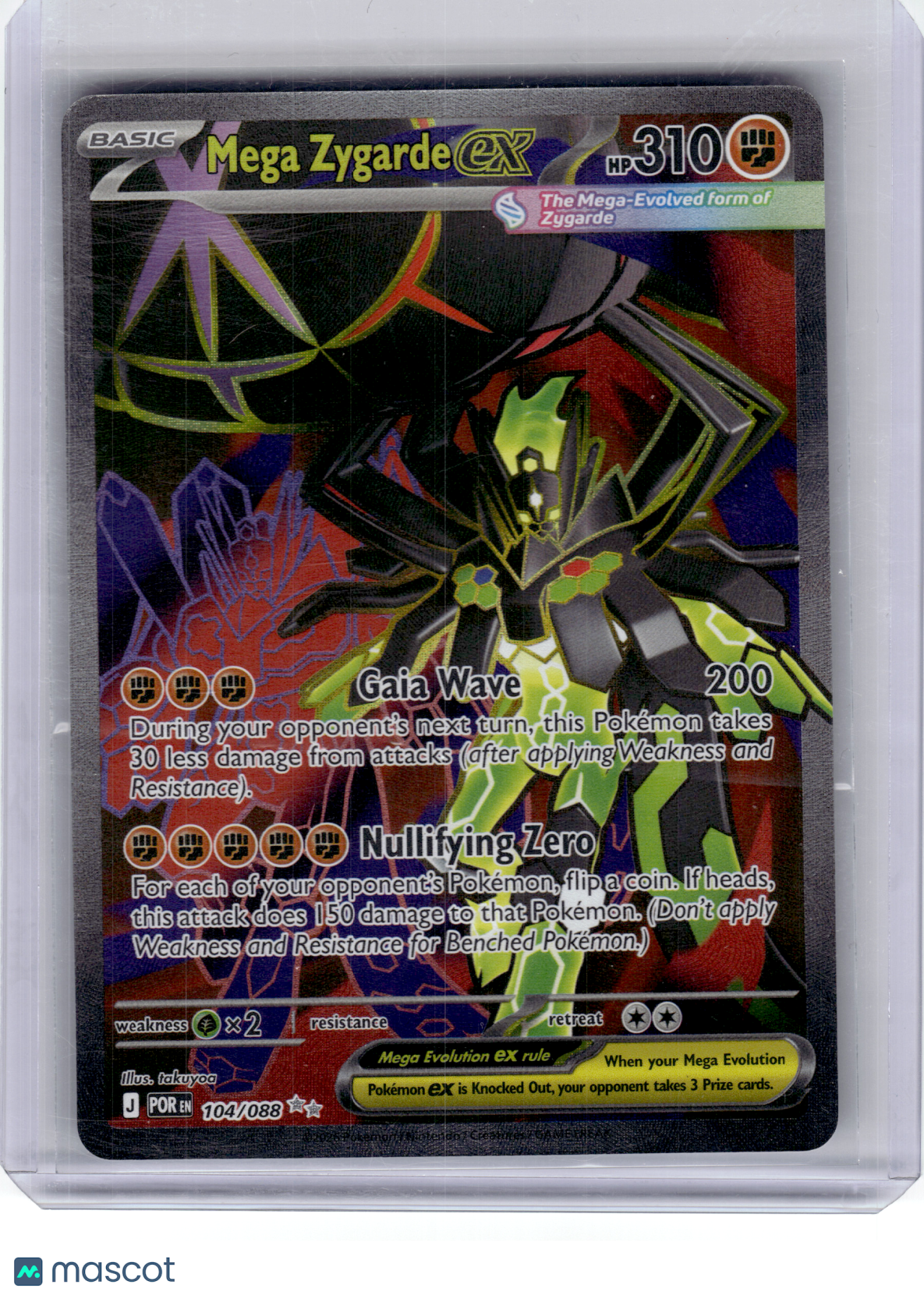 2026 Pokemon—Mega Zygarde ex #104 Perfect Order—Ultra Rare Holo