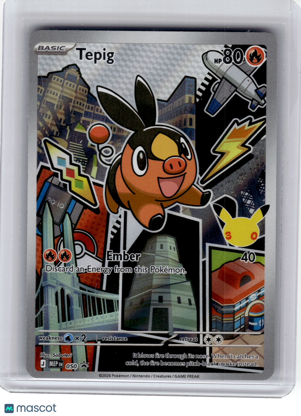 2026 Pokemon—Tepig #050 Mega Evolution Promo—Black Star Promo Holo