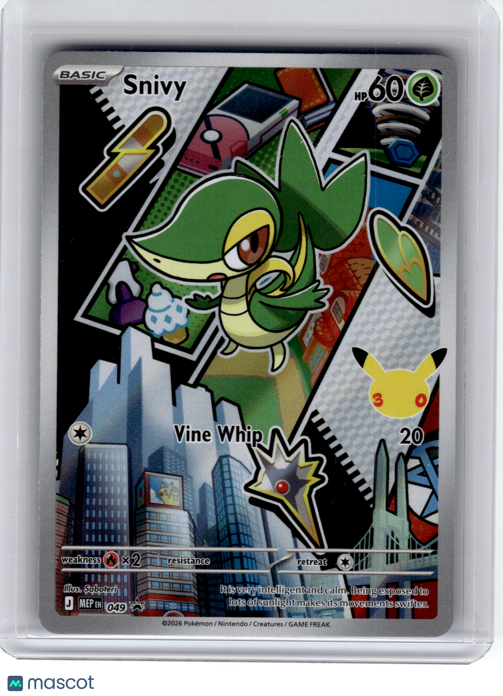2026 Pokemon—Snivy #049 Mega Evolution Promo—Black Star Promo Holo