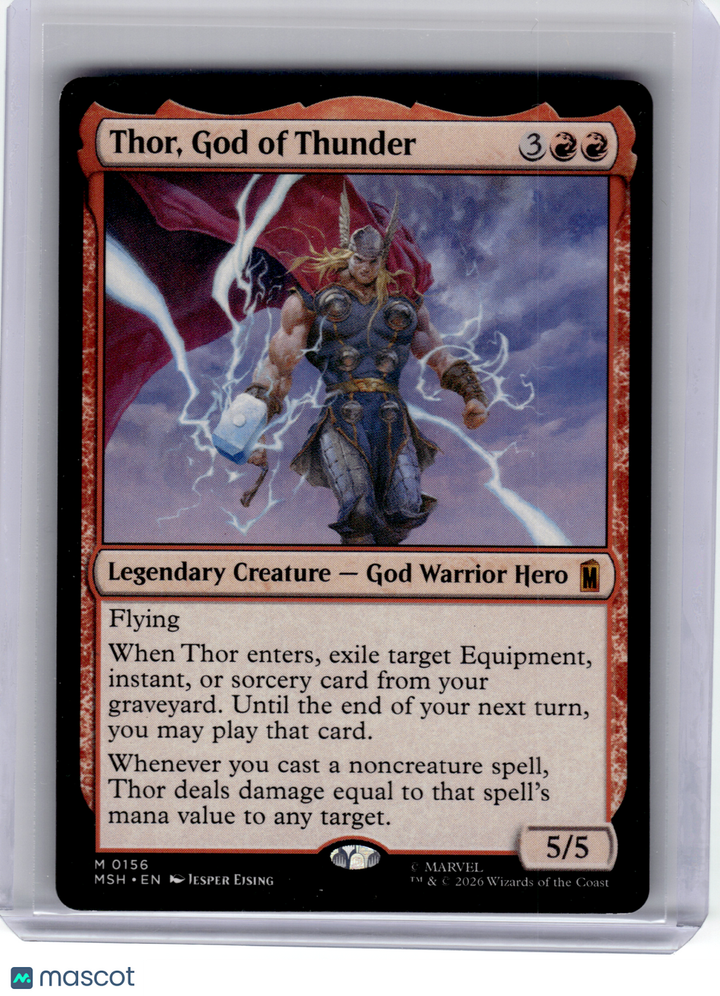 2025 Magic: TG—Thor, God of Thunder #156 Marvel Super Heroes—Mythic Nonfoil