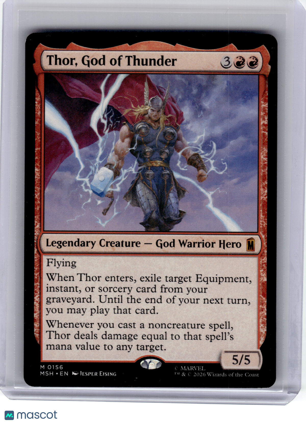 2025 Magic: TG—Thor, God of Thunder #156 Marvel Super Heroes—Mythic Nonfoil