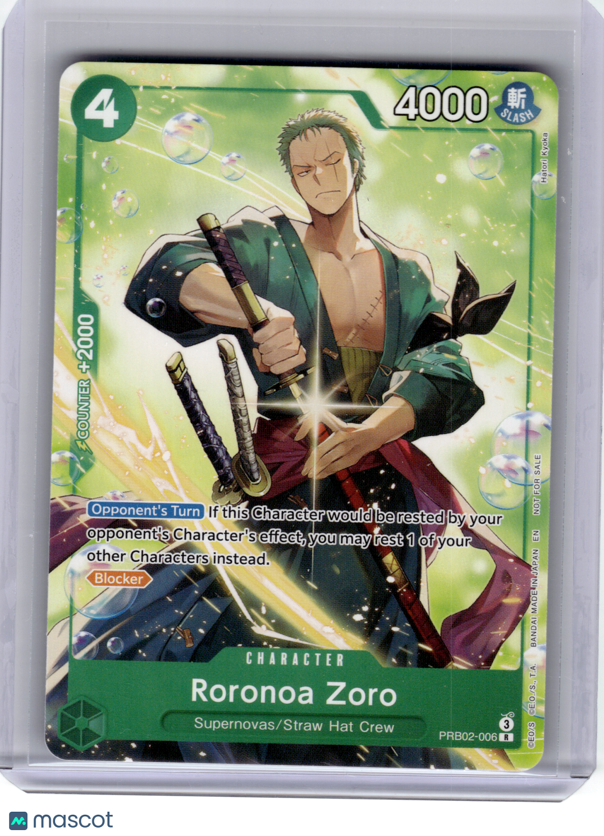 2026 One Piece—Roronoa Zoro #PRB02-006—Rare Nonfoil (Welcome Pack 2026 Vol.1)