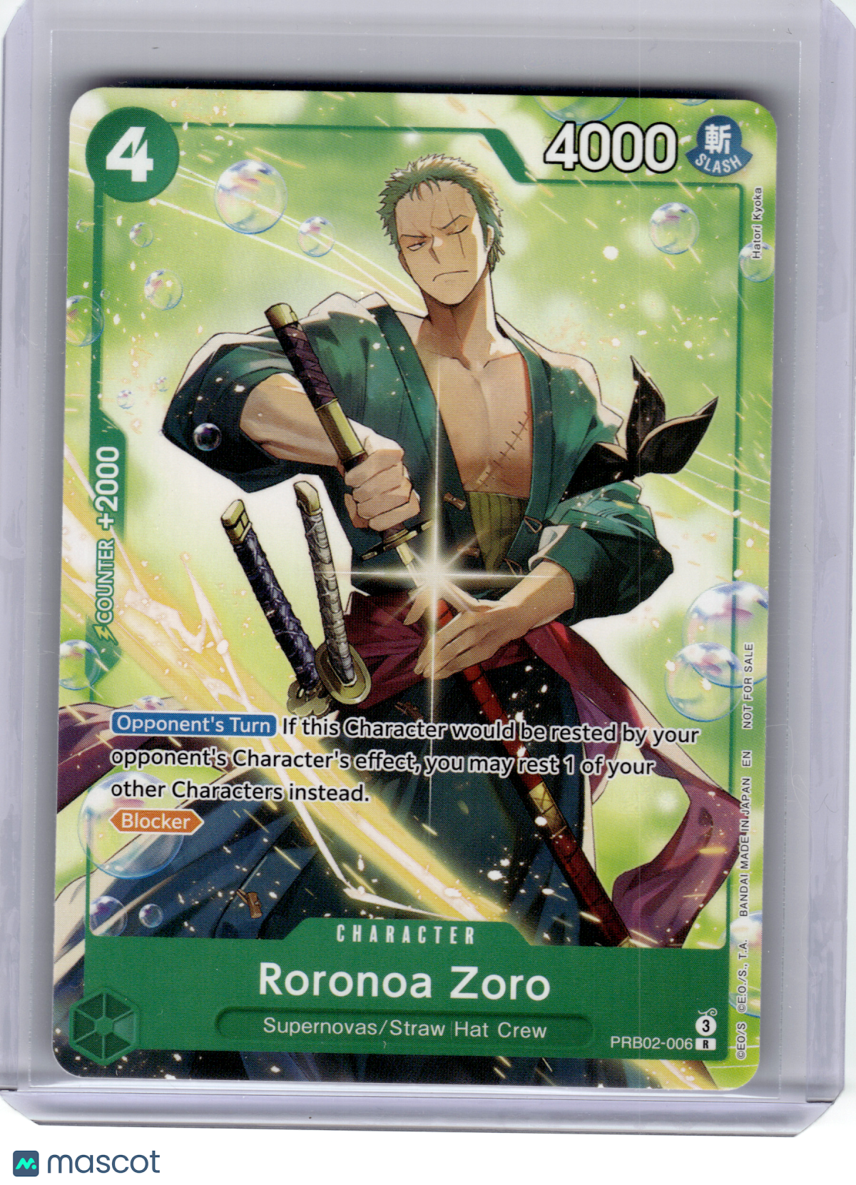 2026 One Piece—Roronoa Zoro #PRB02-006—Rare Nonfoil (Welcome Pack 2026 Vol.1)