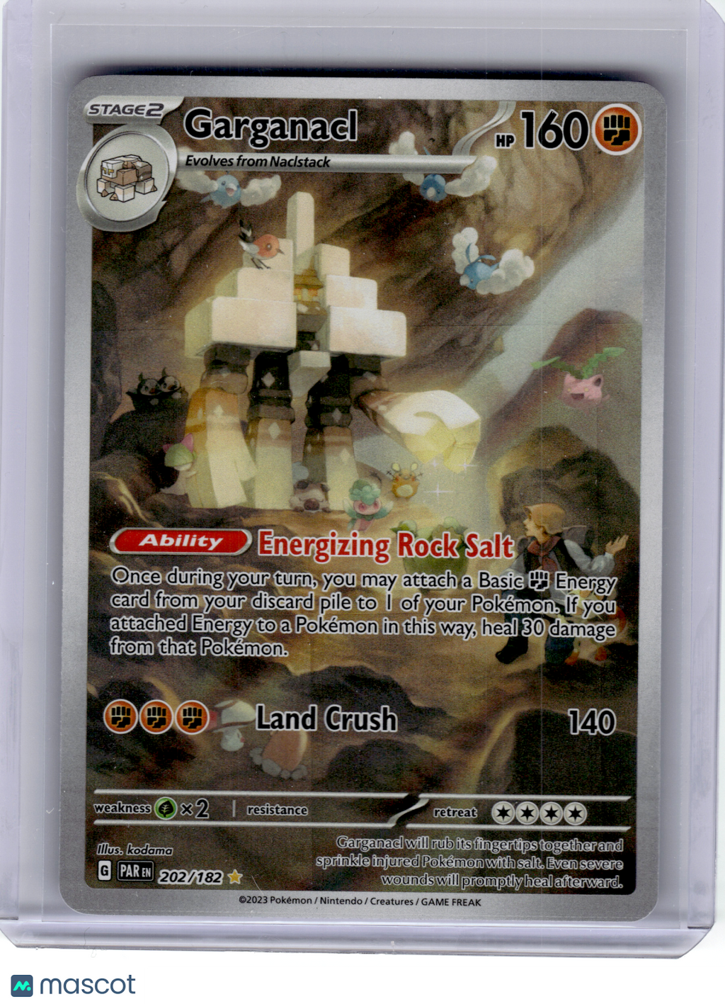 2023 Pokemon—Garganacl #202 Paradox Rift—Illustration Rare Holo [Lightly Played]