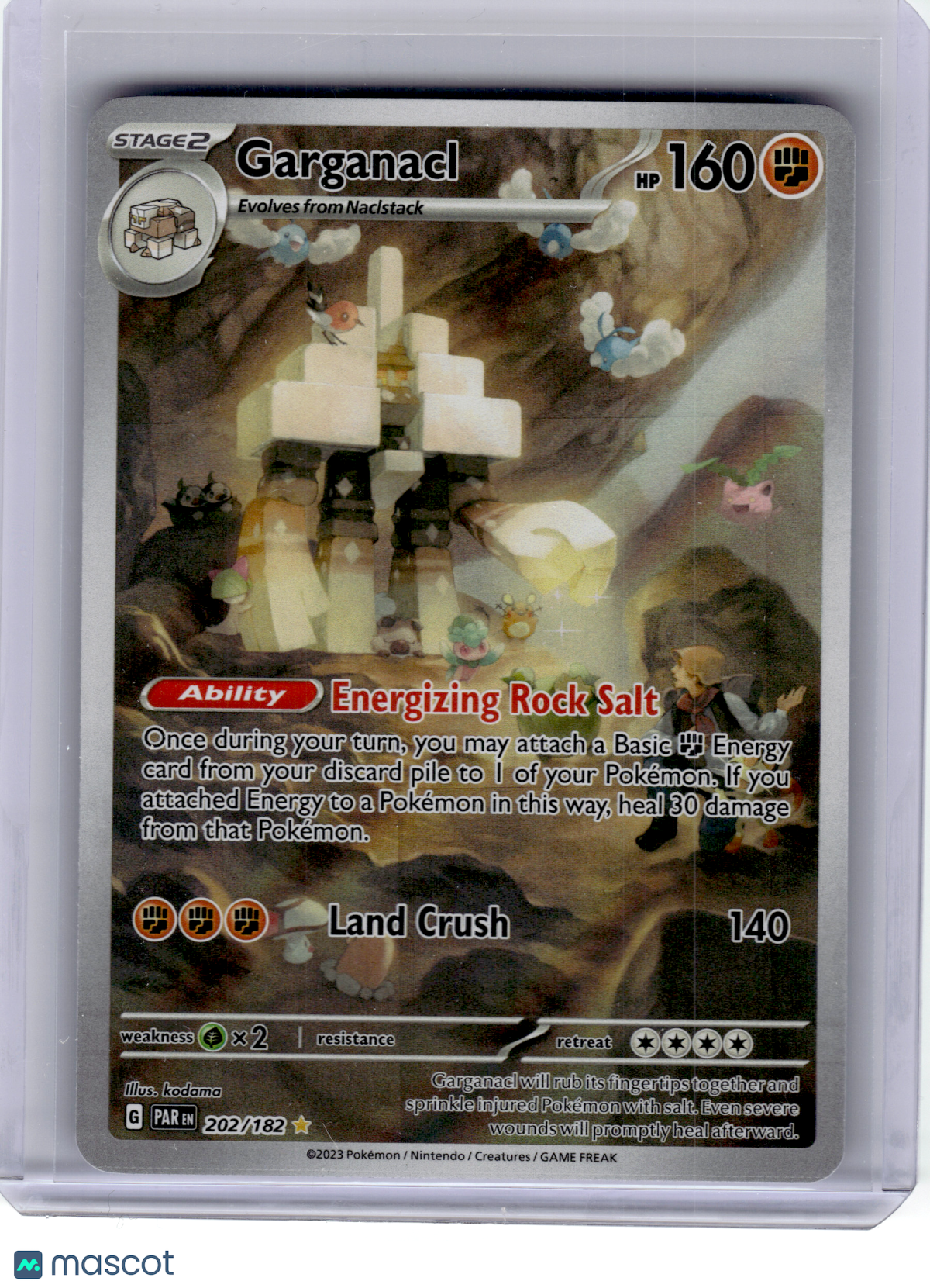 2023 Pokemon—Garganacl #202 Paradox Rift—Illustration Rare Holo [Lightly Played]