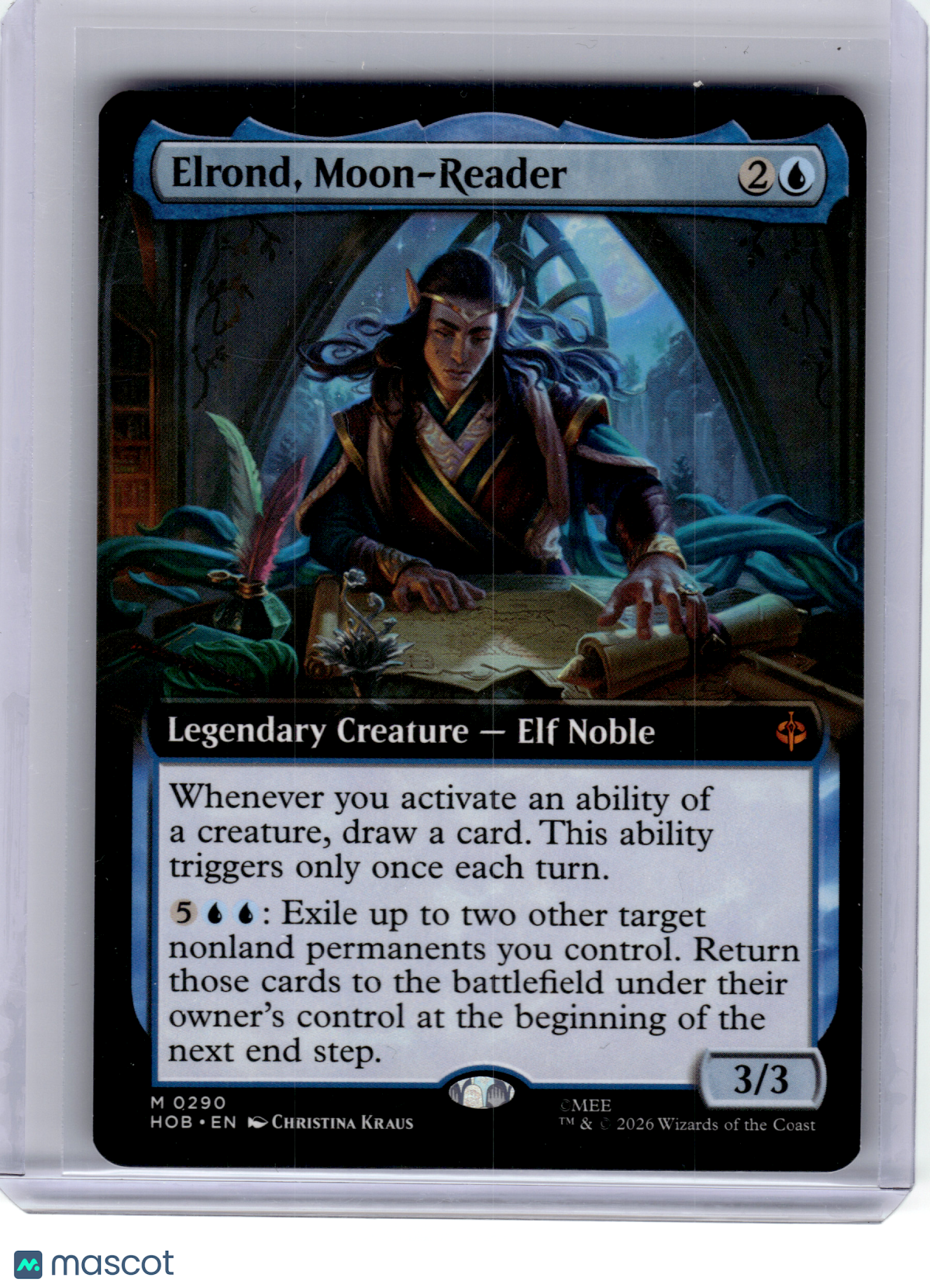 2026 MagicTG—Elrond, Moon-Reader (Extended Art) #290 The Hobbit—Mythic Non-Foil