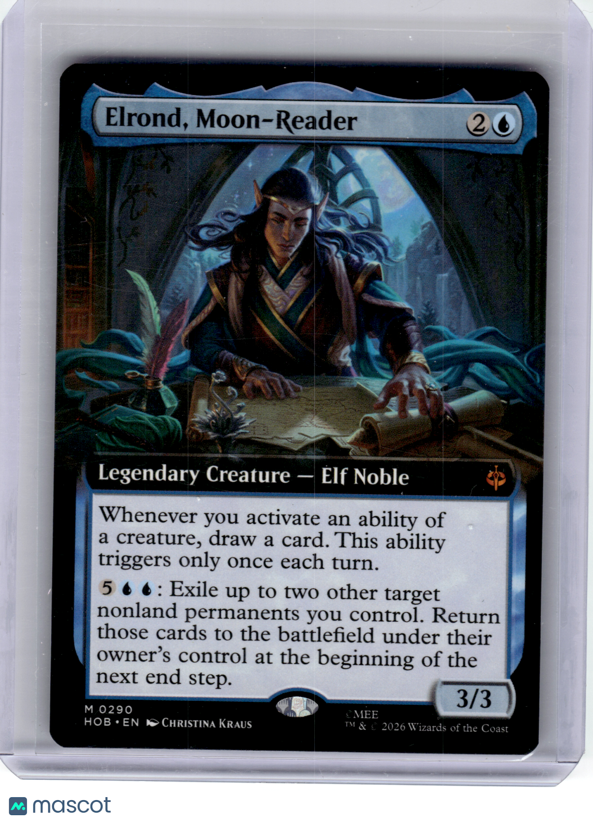 2026 MagicTG—Elrond, Moon-Reader (Extended Art) #290 The Hobbit—Mythic Non-Foil