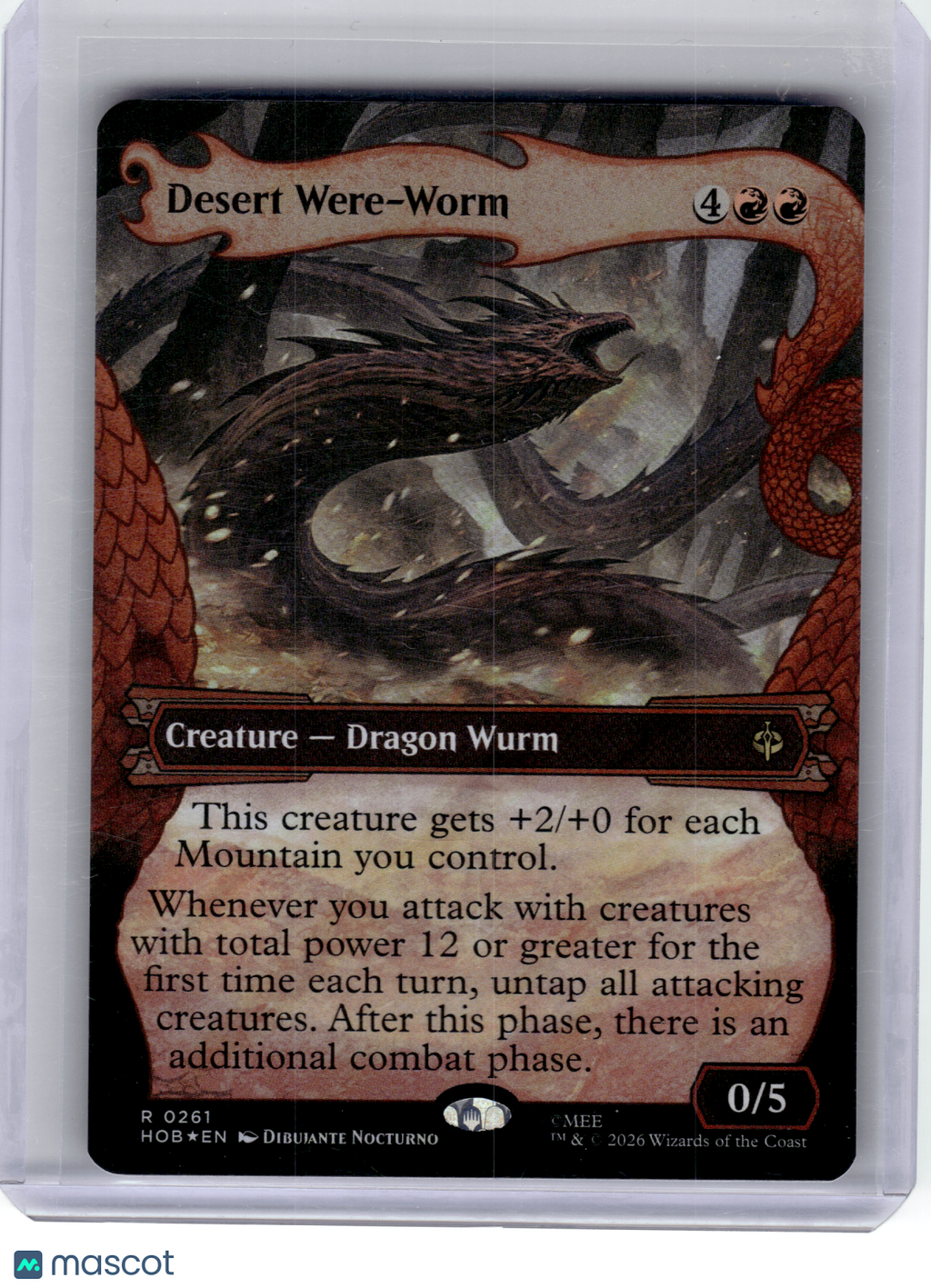 2026 MagicTG—Desert Were-Worm (Showcase) #261 The Hobbit—Rare Surge Foil