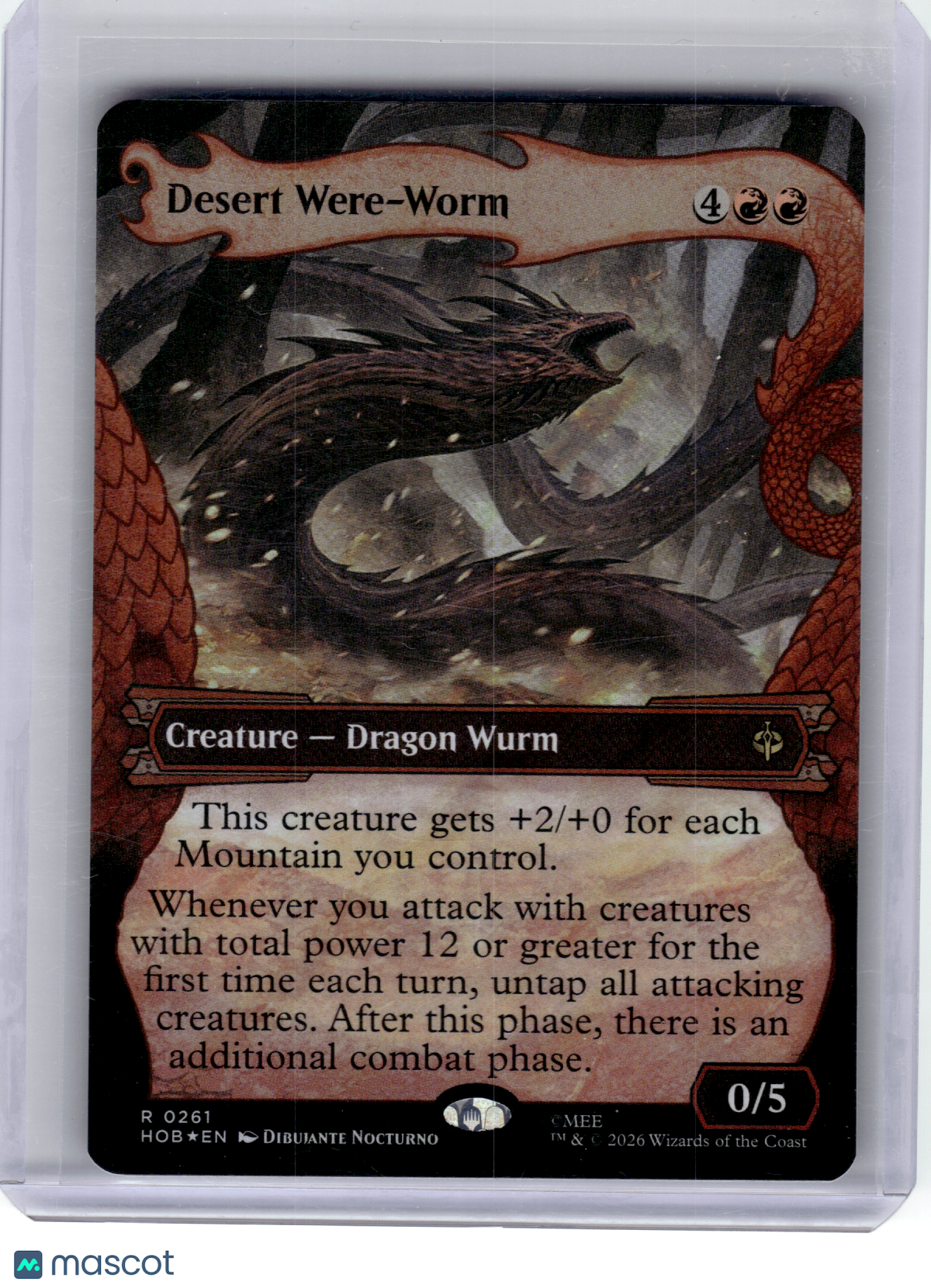 2026 MagicTG—Desert Were-Worm (Showcase) #261 The Hobbit—Rare Surge Foil
