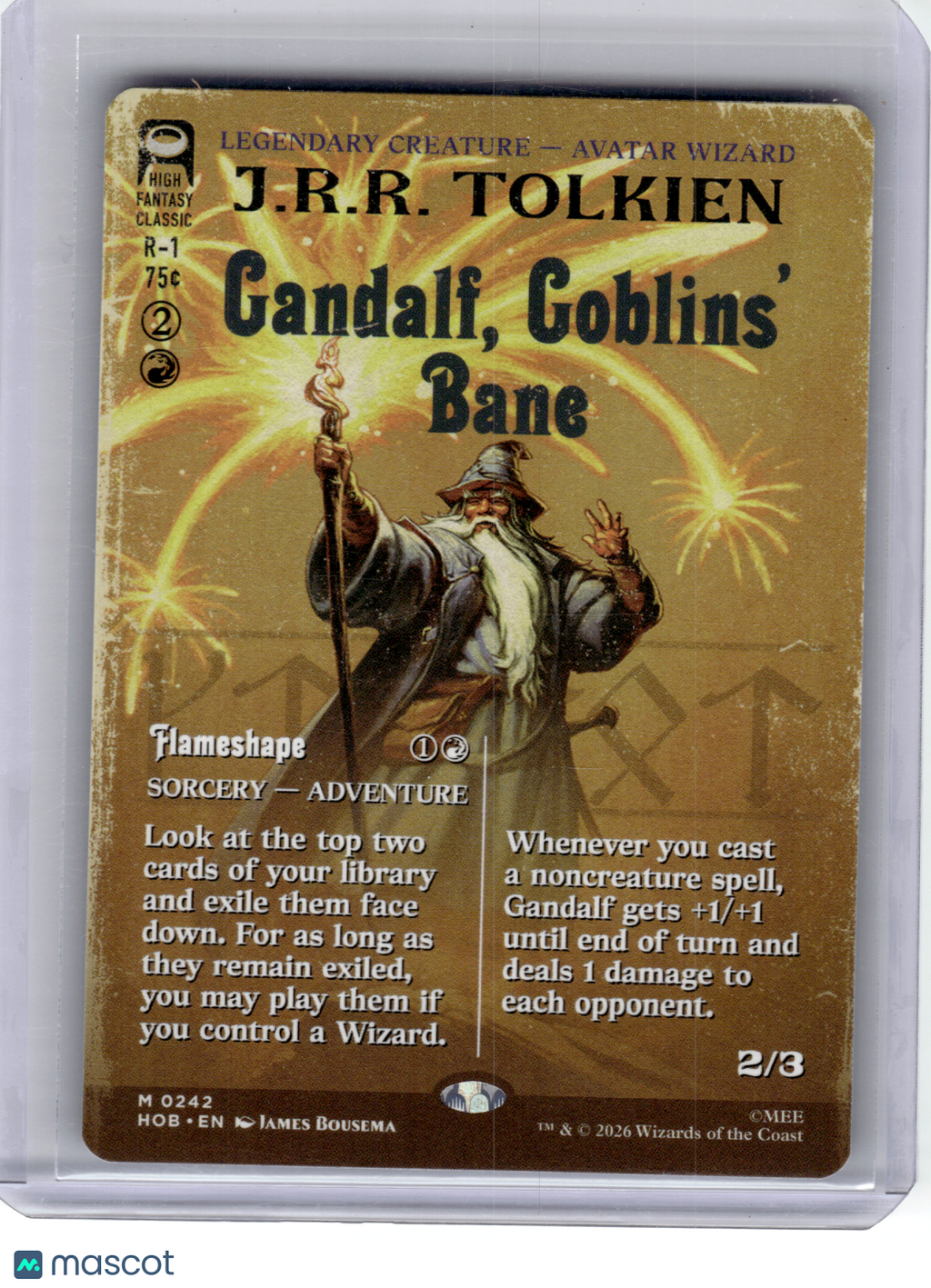 2026 MagicTG—Gandalf, Goblins' Bane (Borderless) #242 The Hobbit—242 Non-Foil