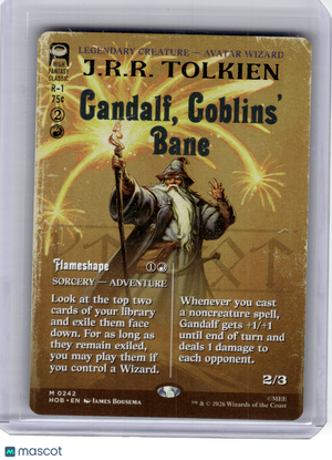 2026 MagicTG—Gandalf, Goblins' Bane (Borderless) #242 The Hobbit—242 Non-Foil