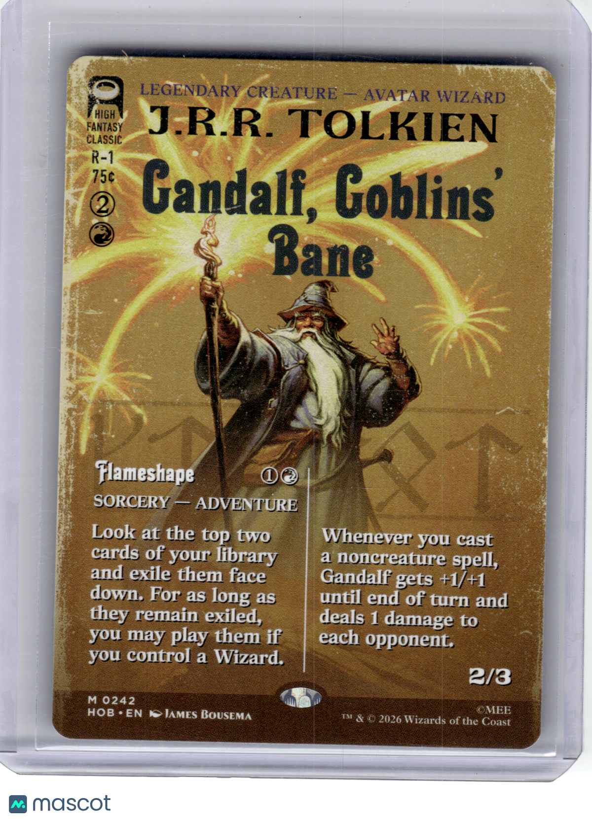 2026 MagicTG—Gandalf, Goblins' Bane (Borderless) #242 The Hobbit—242 Non-Foil