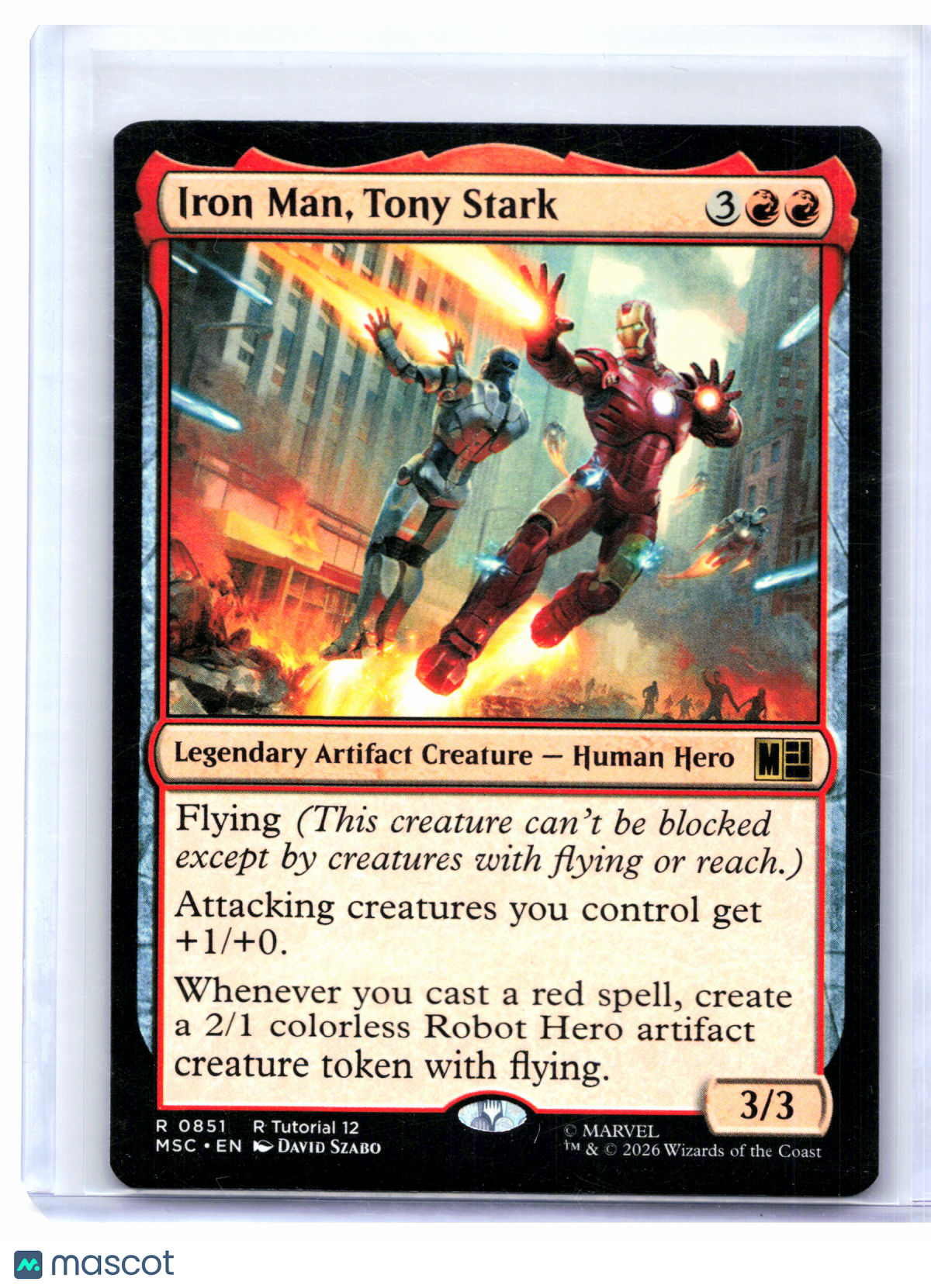2026 Magic: The Gathering—Iron Man, Tony Stark #0851 MSC—Rare Nonfoil
