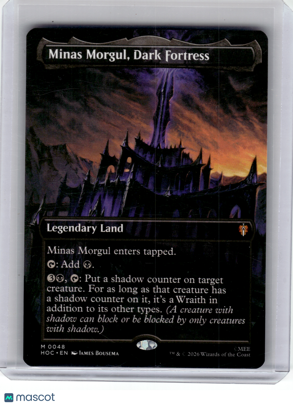 2023 MagicTG—Minas Morgul, Dark Fortress (Borderless) #48 HOC—Mythic Non-Foil