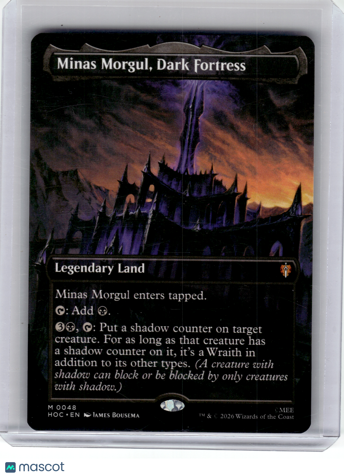 2023 MagicTG—Minas Morgul, Dark Fortress (Borderless) #48 HOC—Mythic Non-Foil
