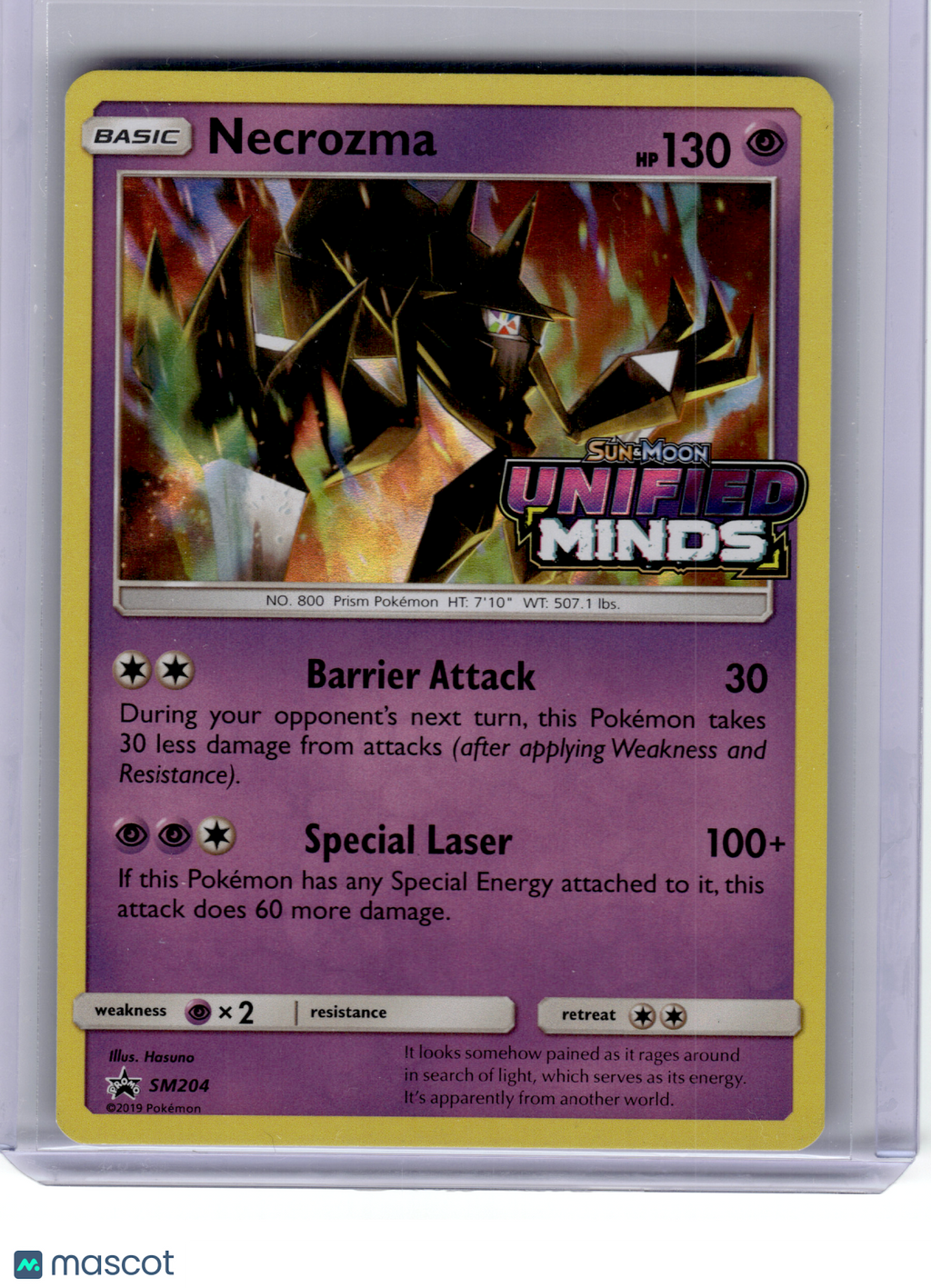 2019 Pokemon—Necrozma #SM204 Sun & Moon—Black Star Promo Holo (Pre-Release) [MP]