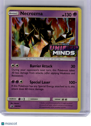 2019 Pokemon—Necrozma #SM204 Sun & Moon—Black Star Promo Holo (Pre-Release) [MP]