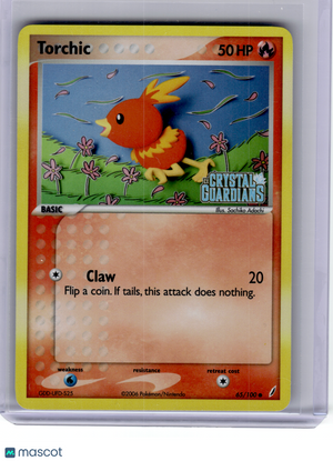 2006 Pokemon—Torchic #65 EX Crystal Guardians—Rare Reverse Holo [Lightly Played]