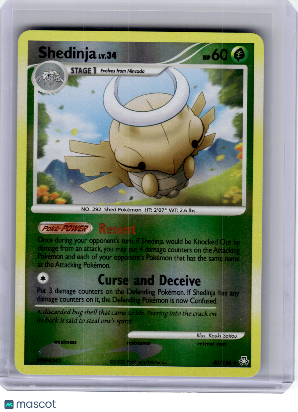 2008 Pokemon—Shedinja #40 Legends Awakened—Rare Reverse Holo [Lightly Played]