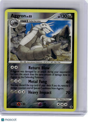 2009 Pokemon—Aggron #14 Rising Rivals—Rare Reverse Holo [Lightly Played]