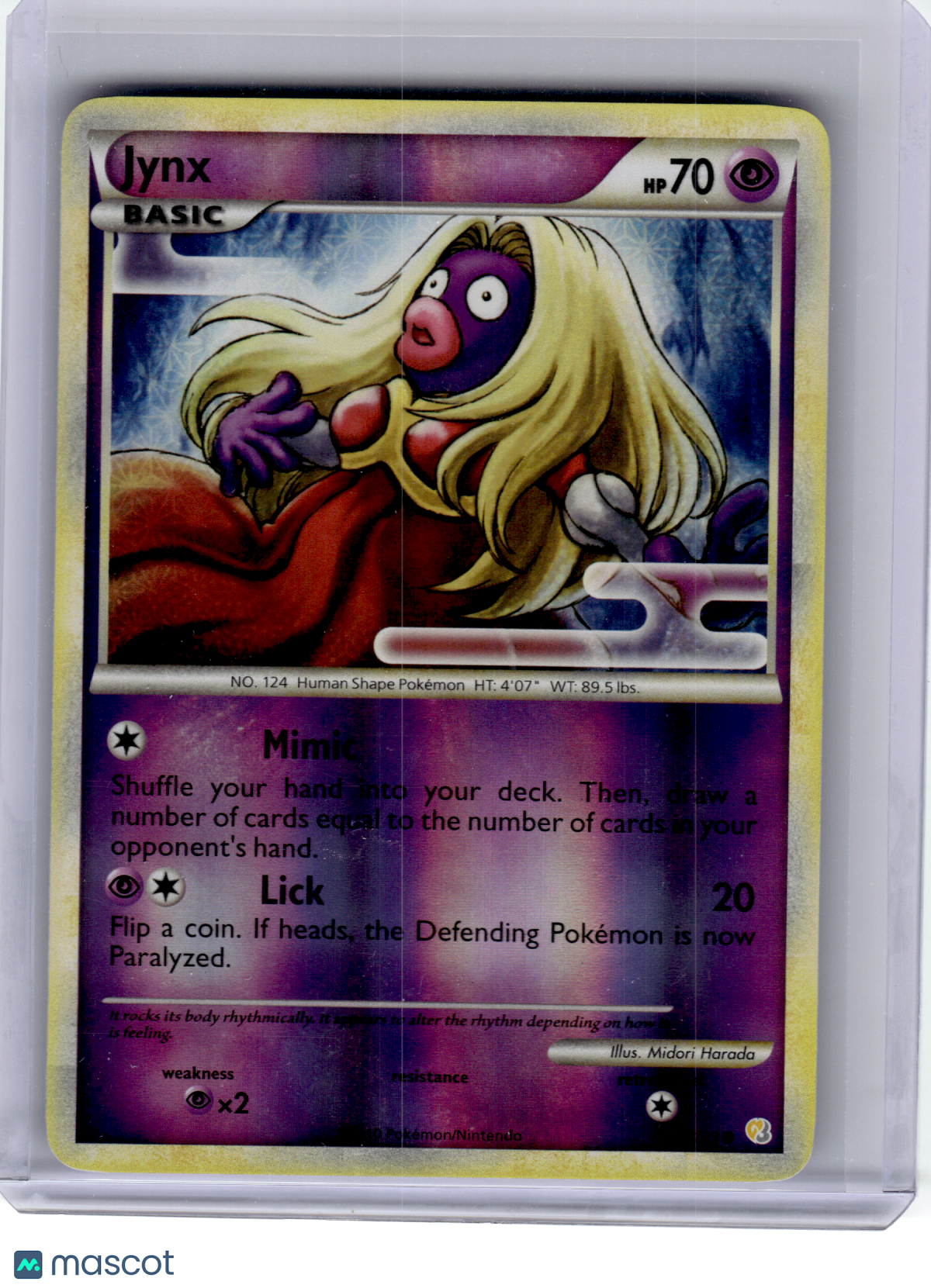 2010 Pokemon—Jynx #36 HeartGold SoulSilver—common Reverse Holo [Lightly Played]